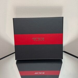 TUMI Red and Gray Empty Gift Box Small